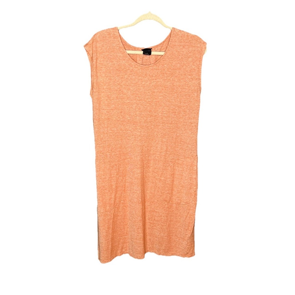 NAU Orange Hemp Organic Cotton Sleeveless Dress Size Medium